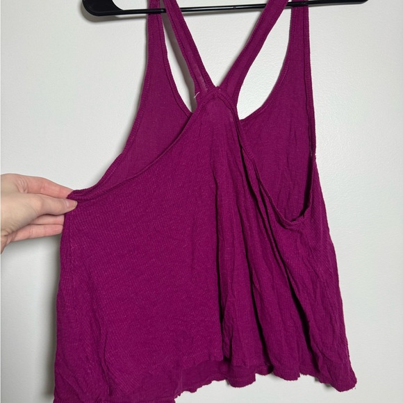Free People We The Free Magenta Ribbed Racerback Swing Tank Top XS - Picture 5 of 6